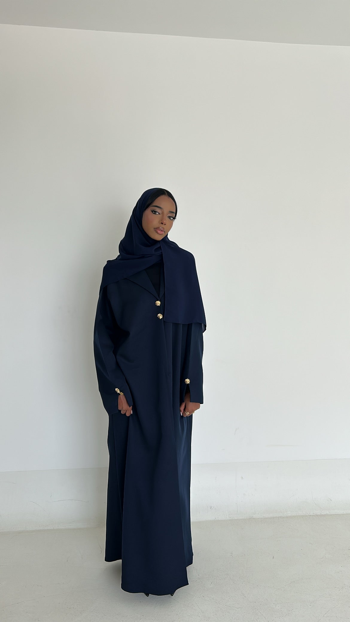 Blazer abaya- Navy blue