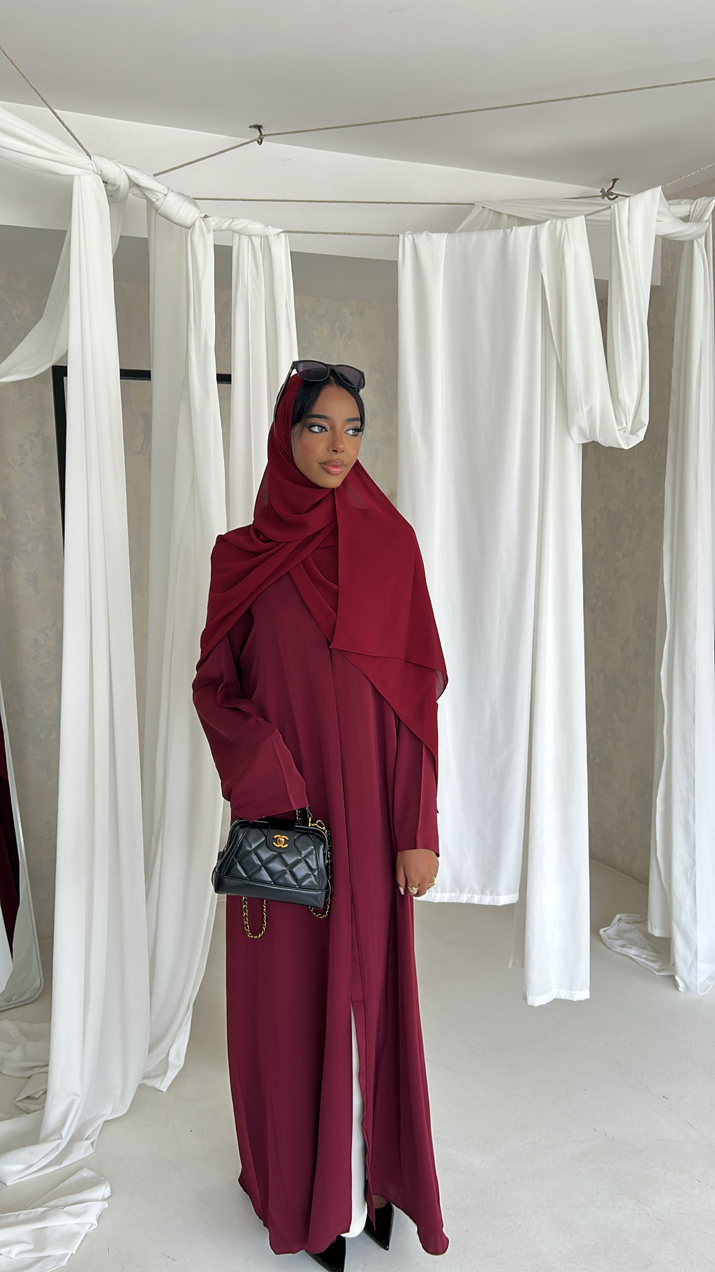 Essential abaya-Maroon
