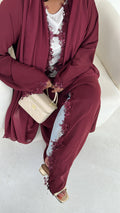 Amira maroon abaya