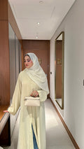 Butter yellow abaya