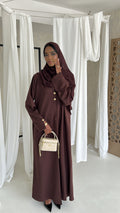 Blazer abaya- rich brown