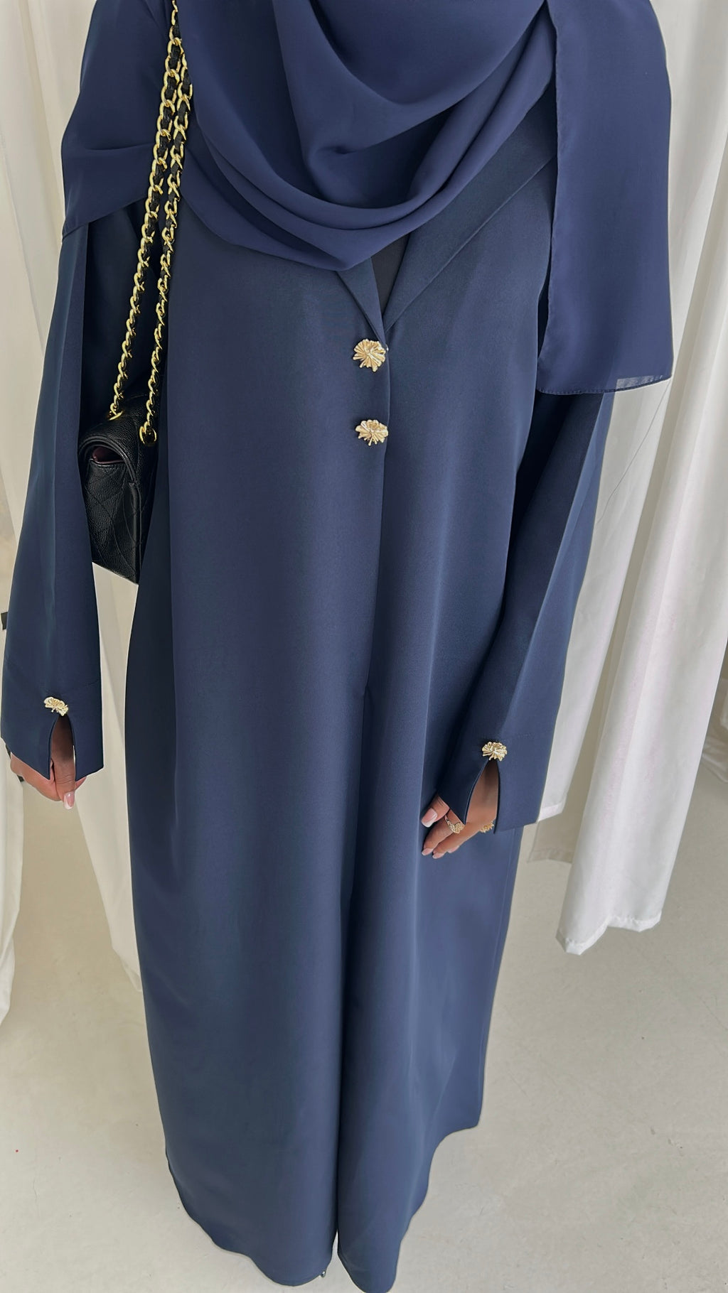 Blazer abaya- Navy blue
