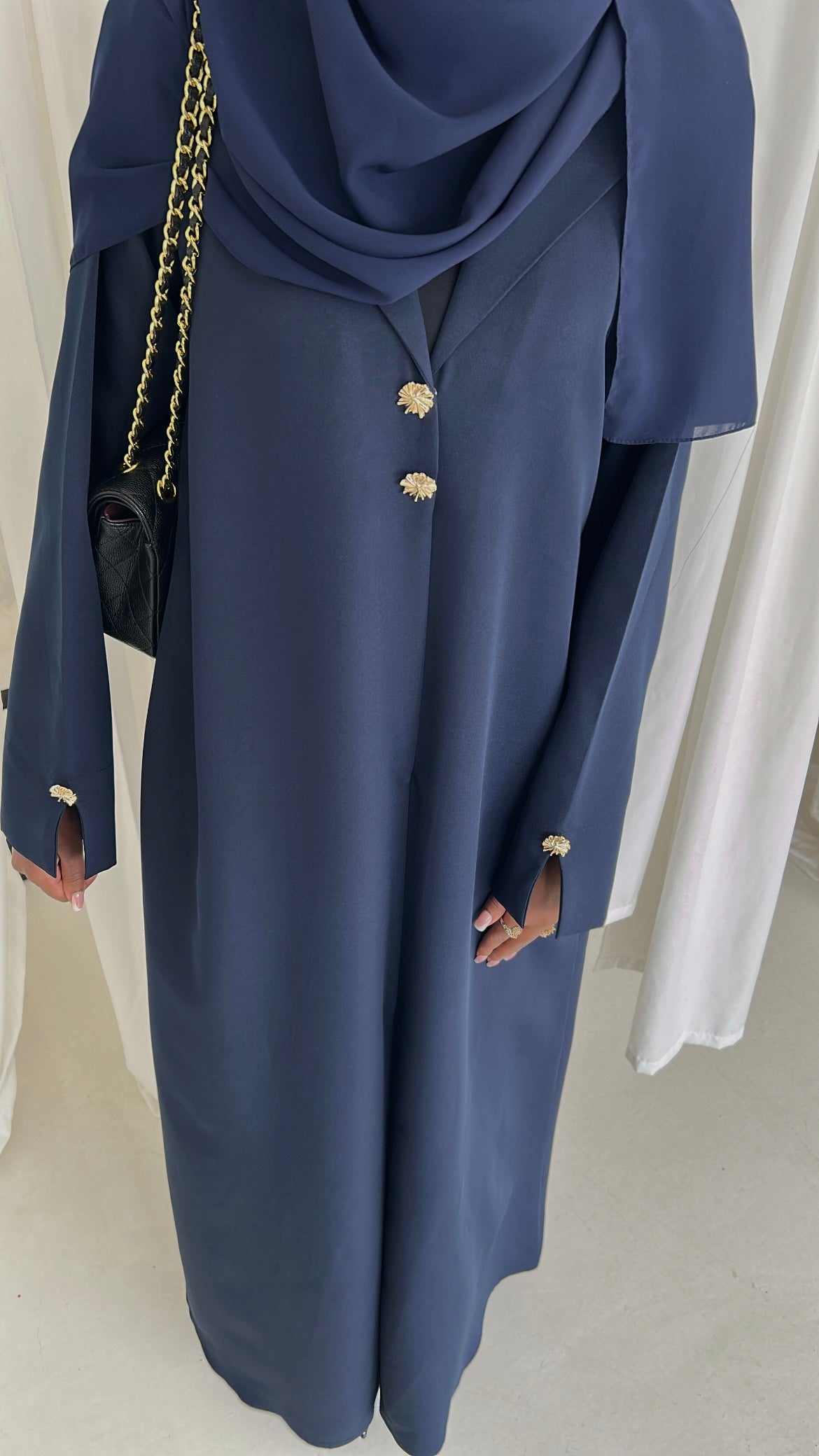 Blazer abaya- Navy blue