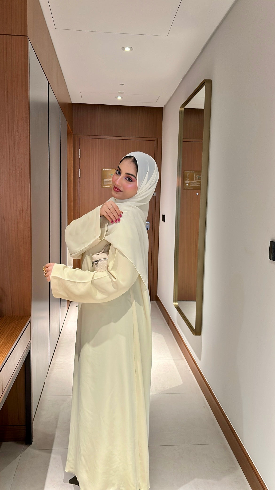 Butter yellow abaya