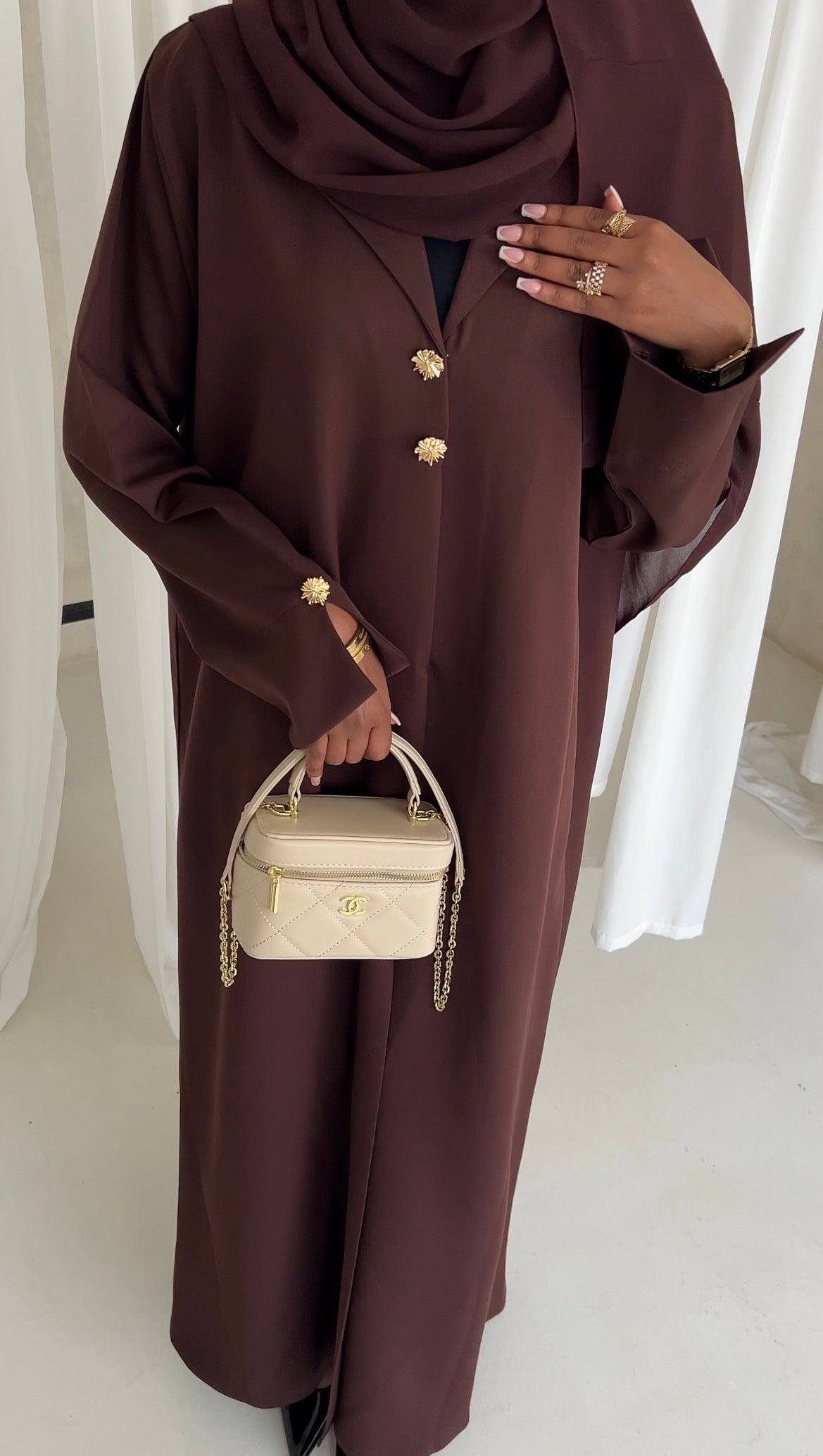Blazer abaya- Navy blue