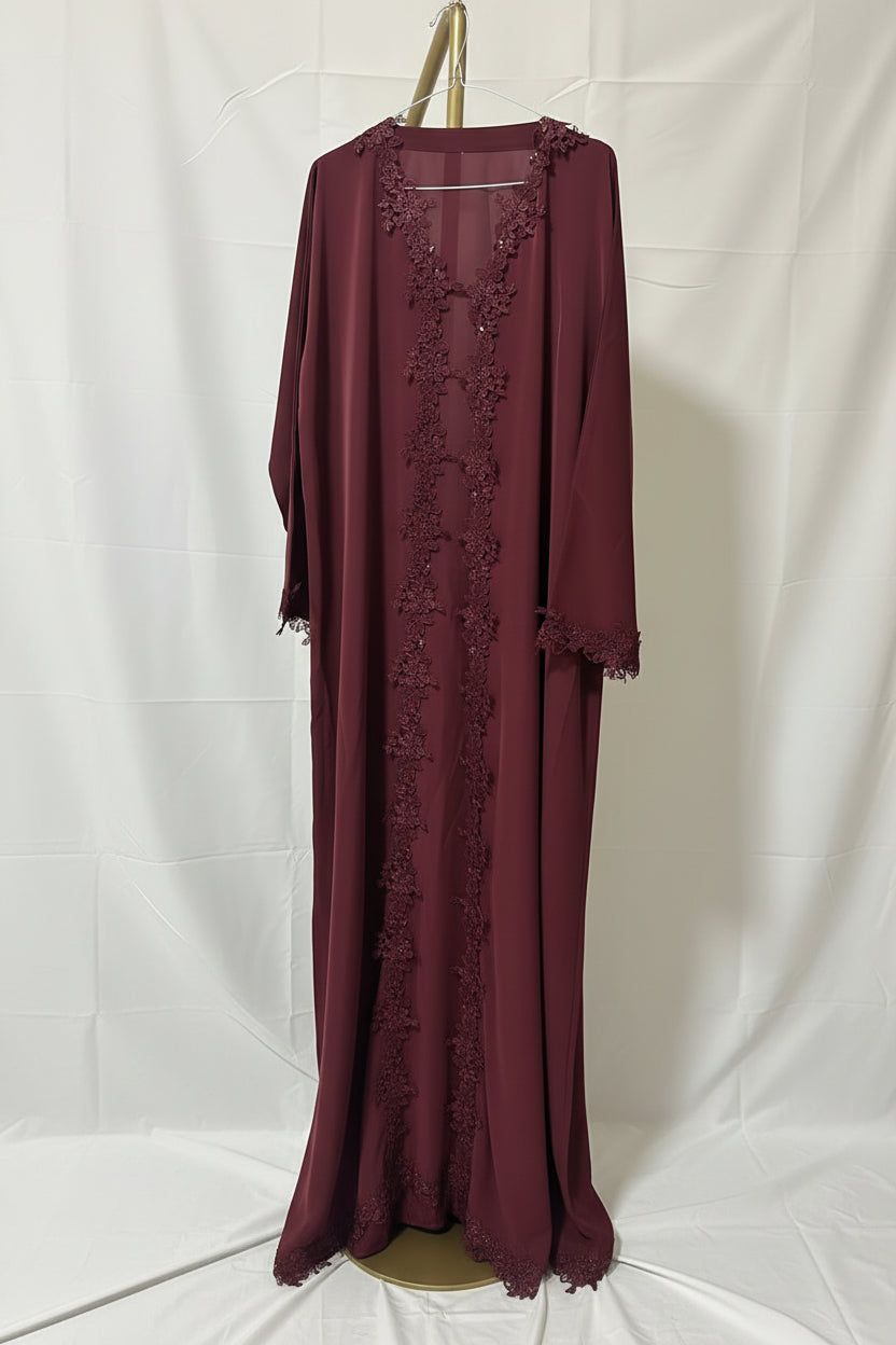 Amira maroon abaya