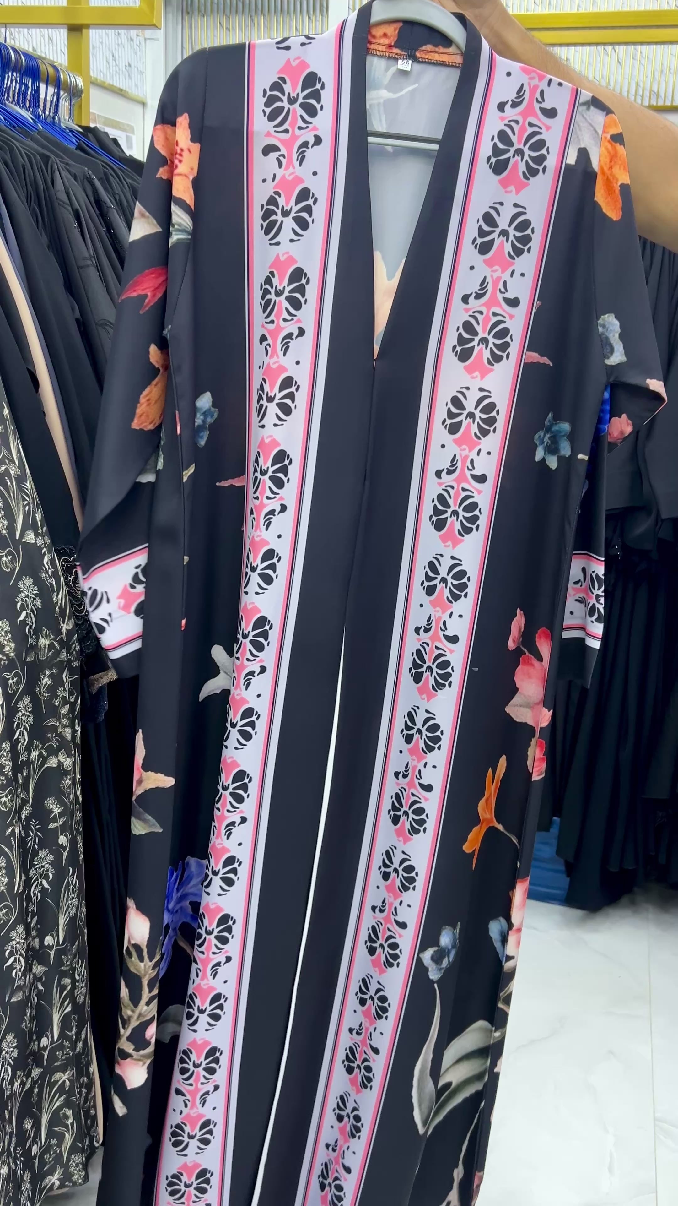 Midnight bloom abaya
